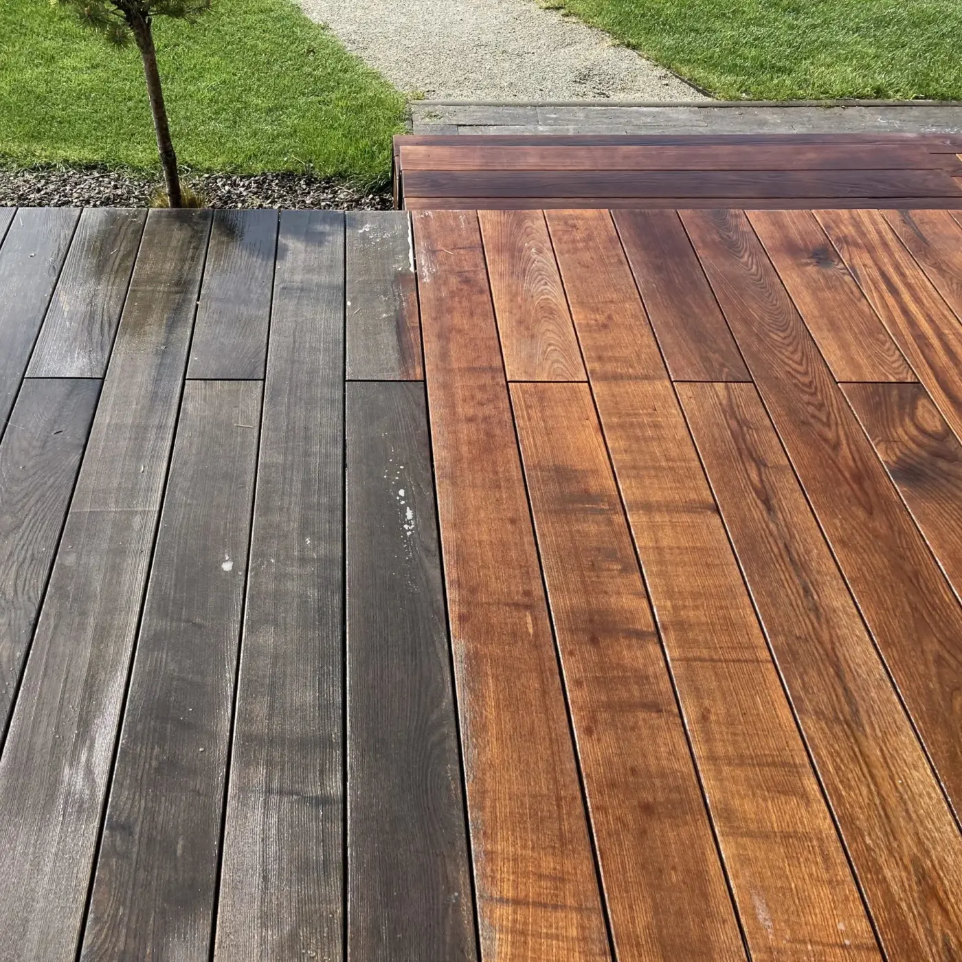 Čistenie a renovácia drevenej terasy